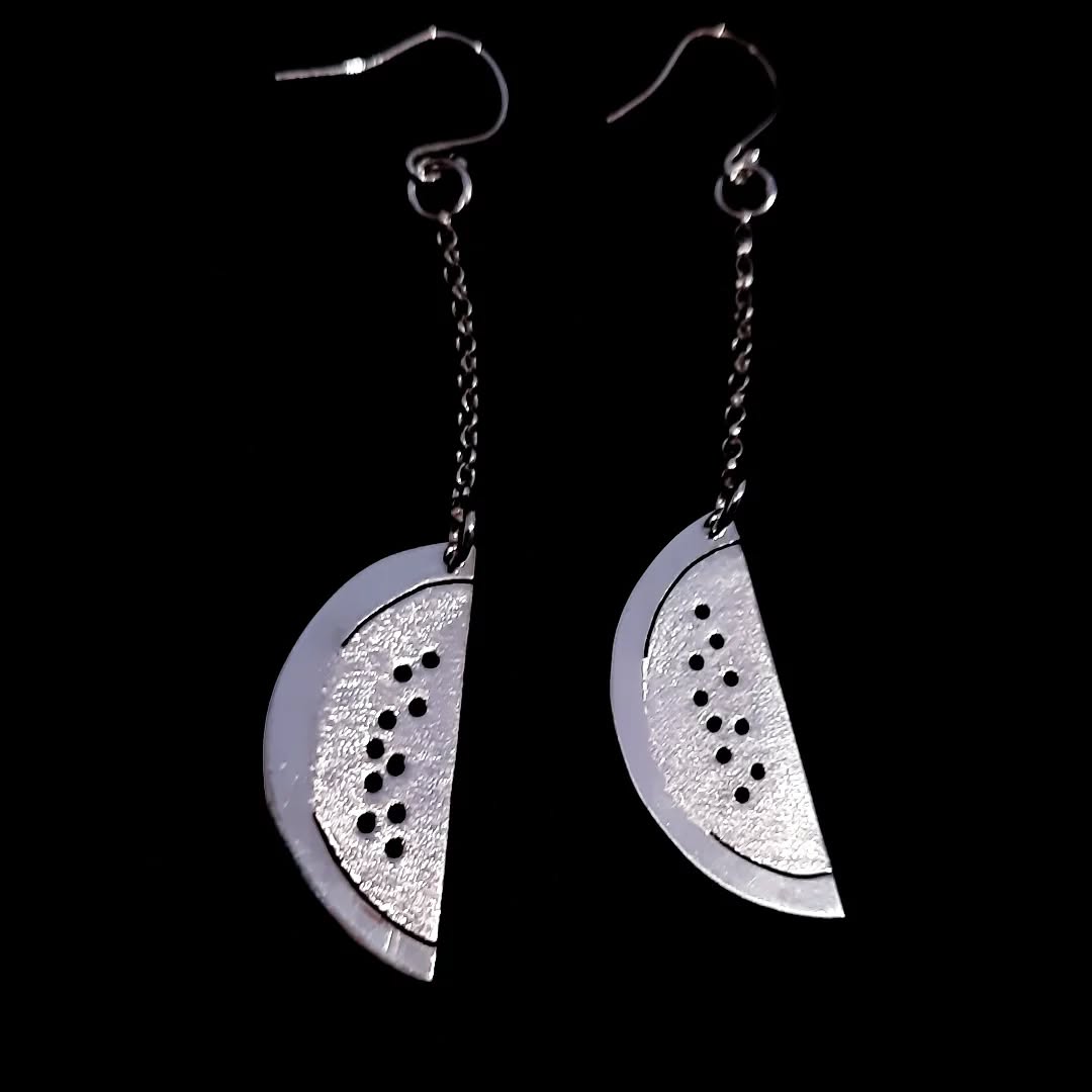 Watermelon Sterling Silver Earrings