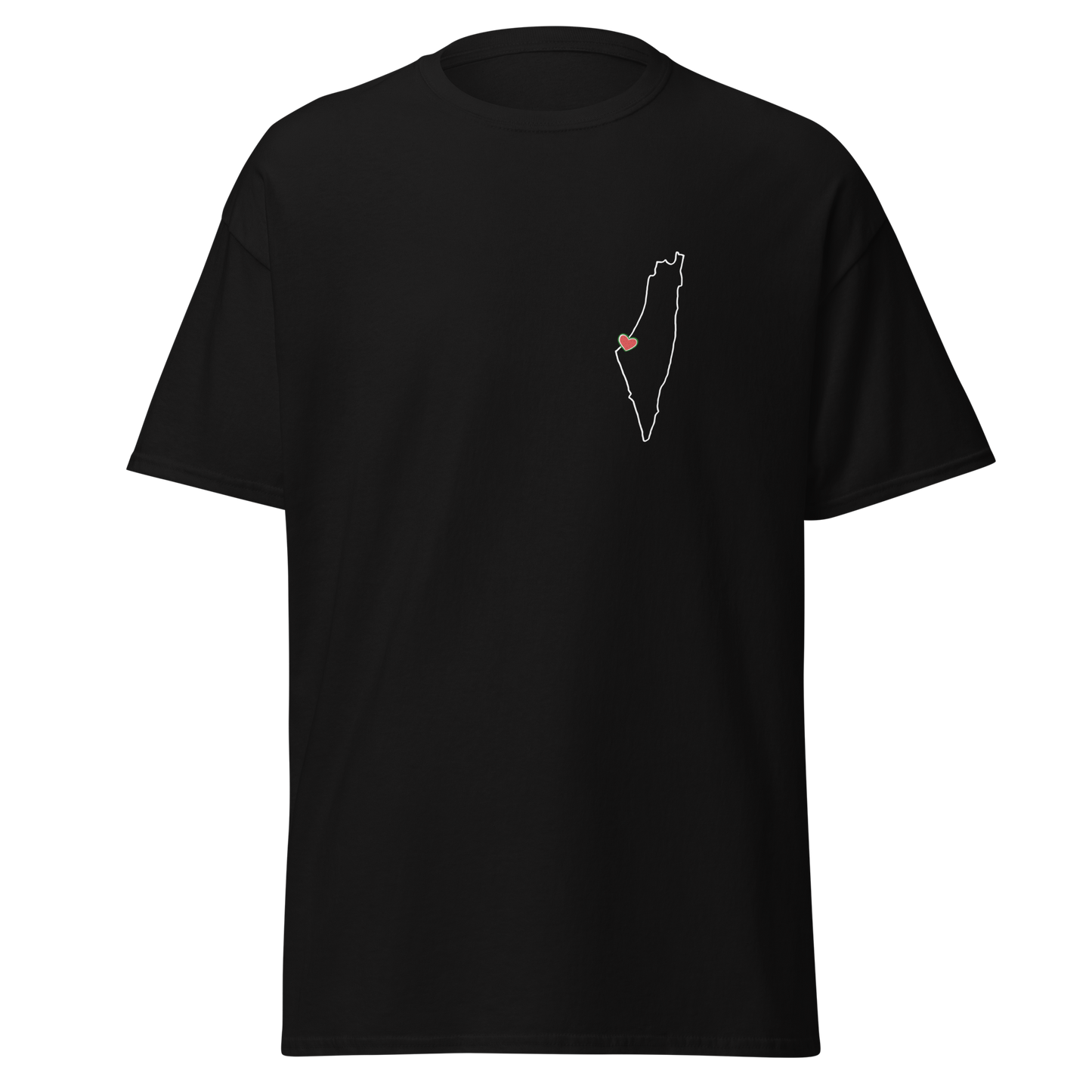 'Gaza In Our Hearts' Map T-Shirt