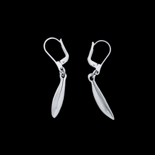 Olive leaf Sterling Silver Earrings