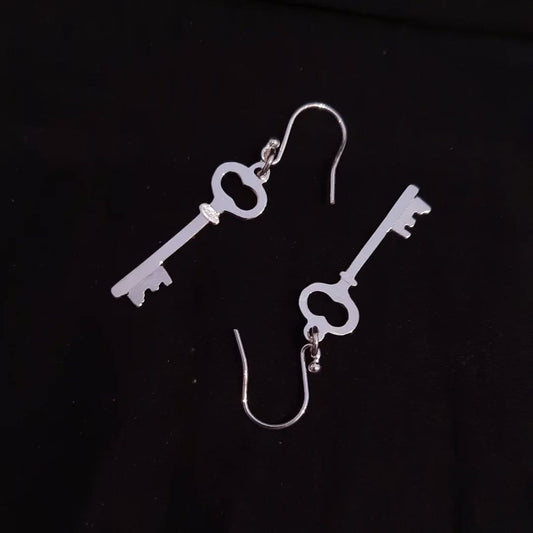 Key of Return Sterling Silver Earrings