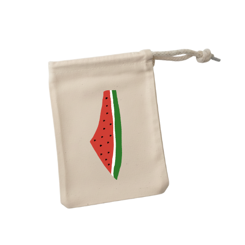 Watermelon Map Cotton Gift Pouch