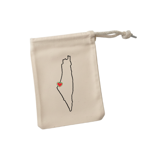 'Gaza In Our Hearts' Cotton Gift Pouch