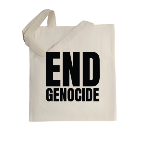 'END GENOCIDE' Tote Bag