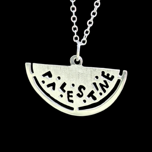 Palestine Watermelon Sterling Silver Pendant