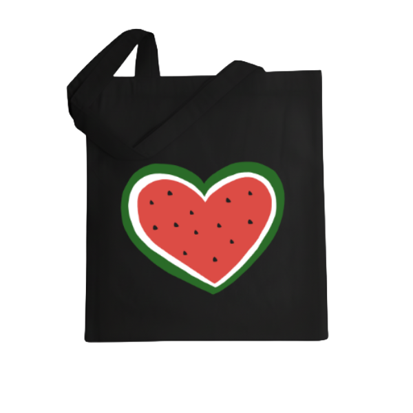 Heart-Shaped Watermelon Tote Bag