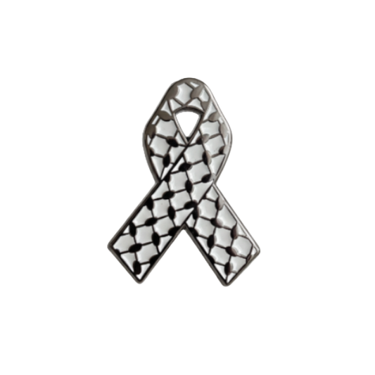 Bring Them Home | Palestine Keffiyeh Ribbon Lapel Pin
