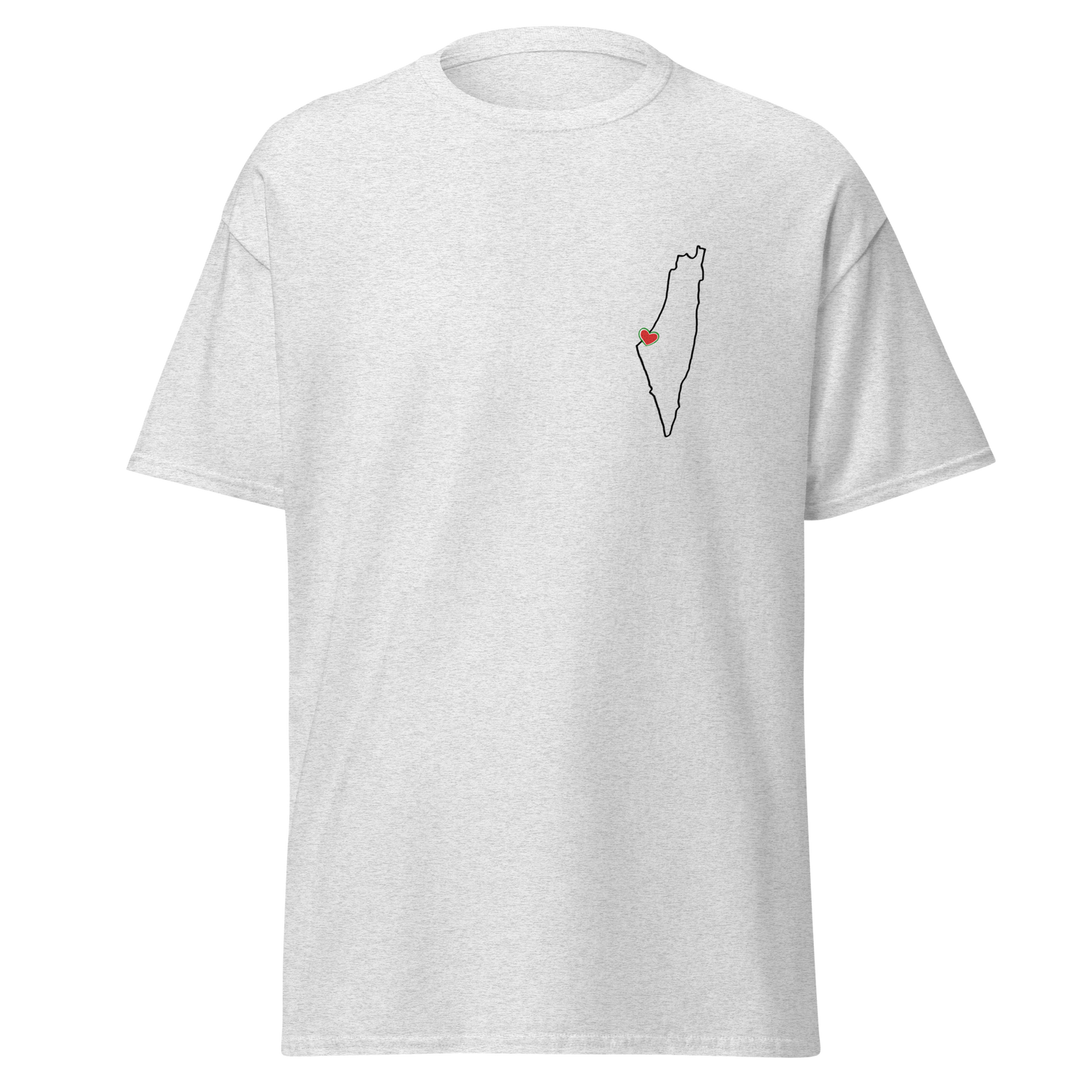 'Gaza In Our Hearts' Map T-Shirt