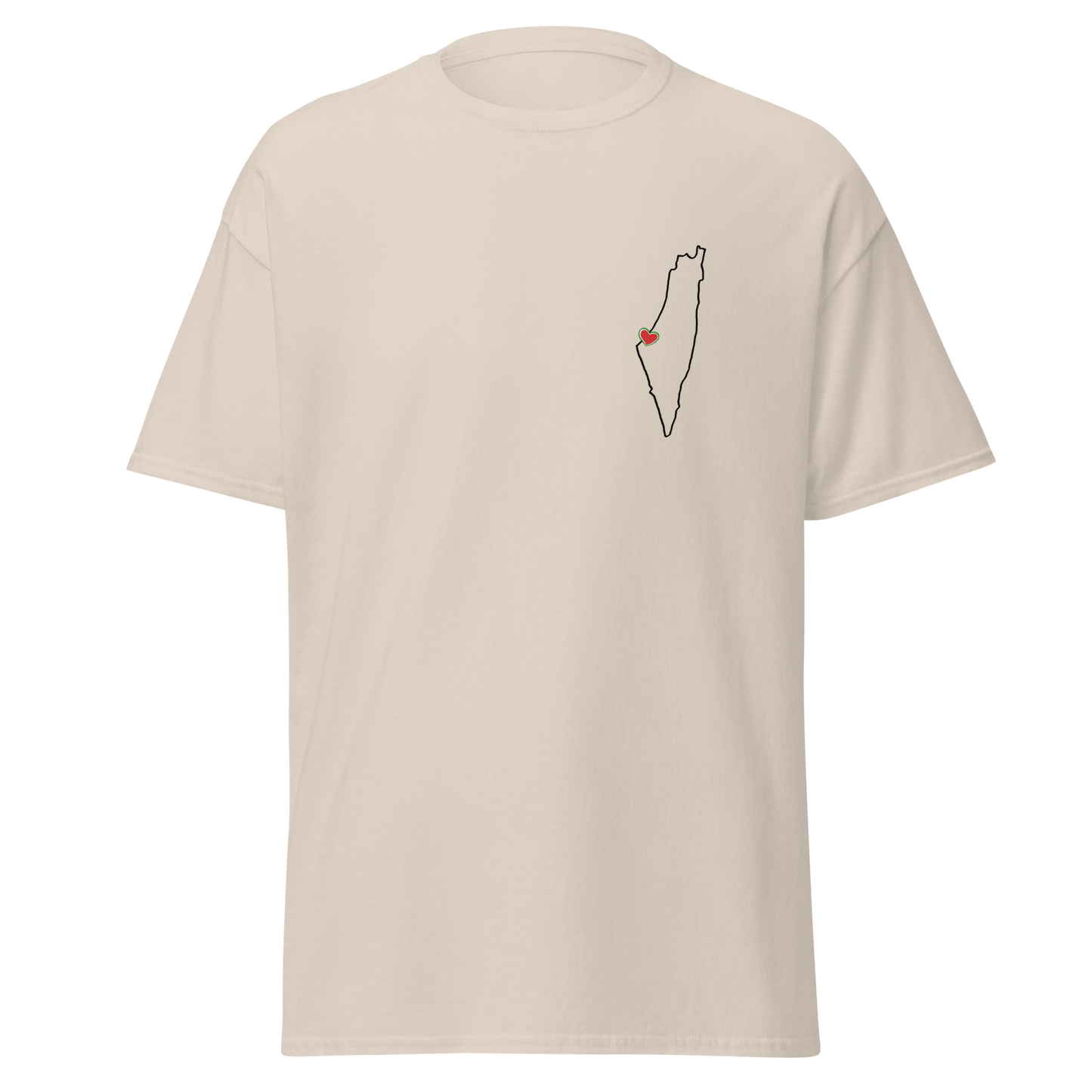 'Gaza In Our Hearts' Map T-Shirt
