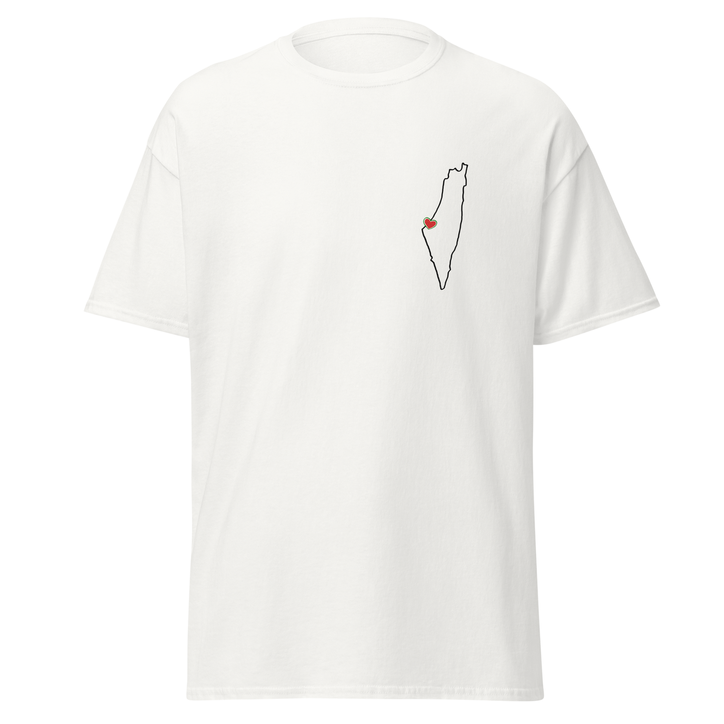 'Gaza In Our Hearts' Map T-Shirt